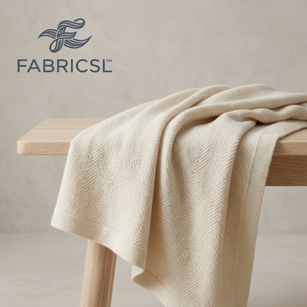 Fabricsl™ Textured Neutral Throw Blanket